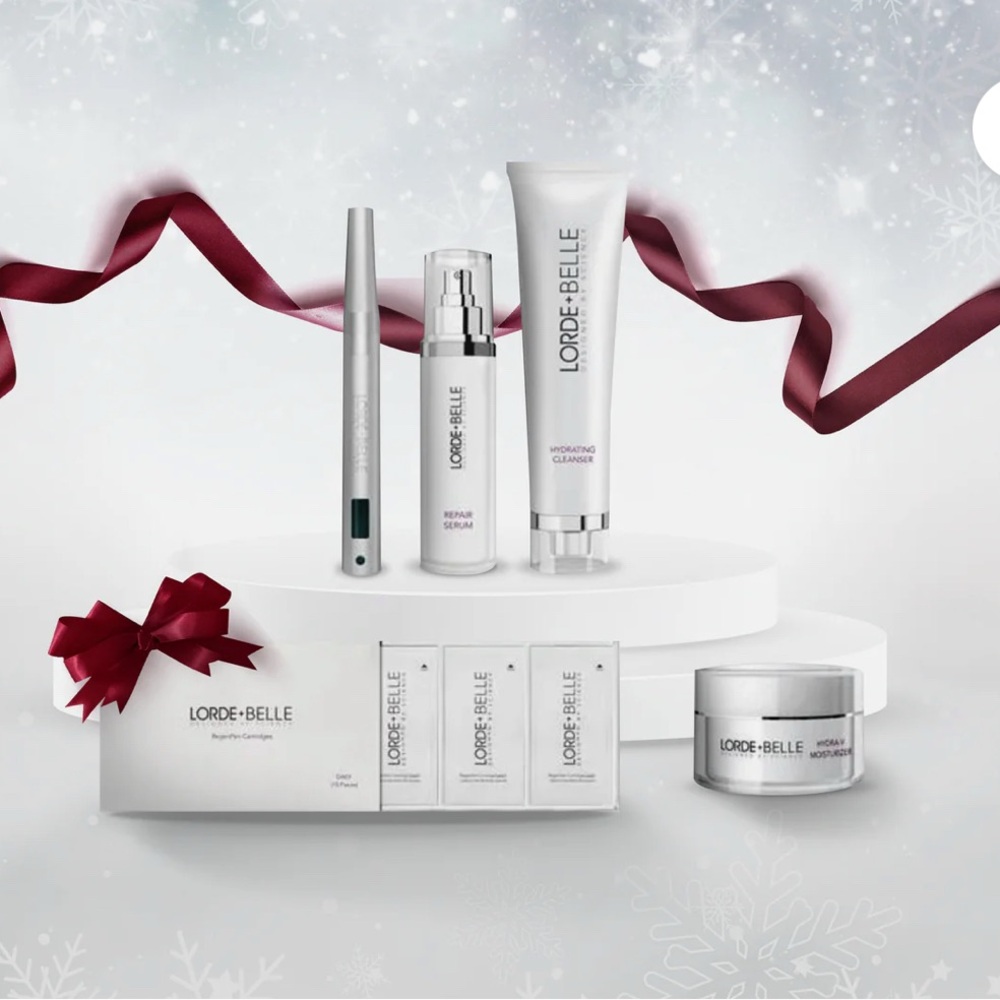 Skincare Cleanser & Exfoliant Set - White and Silver